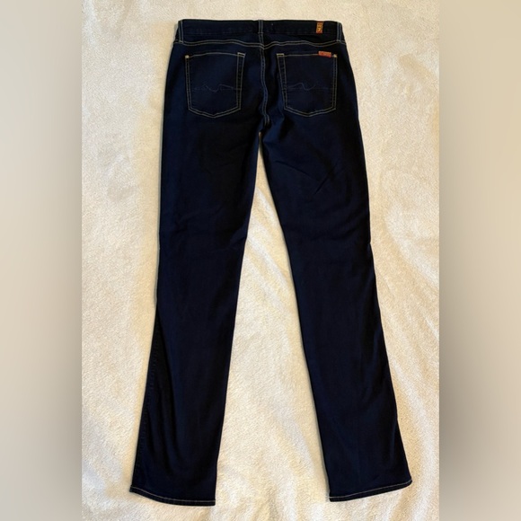 7 For All Mankind Women’s Kimmie Straight Leg Jeans Dark Blue Wash - Size 32 - Picture 3 of 6